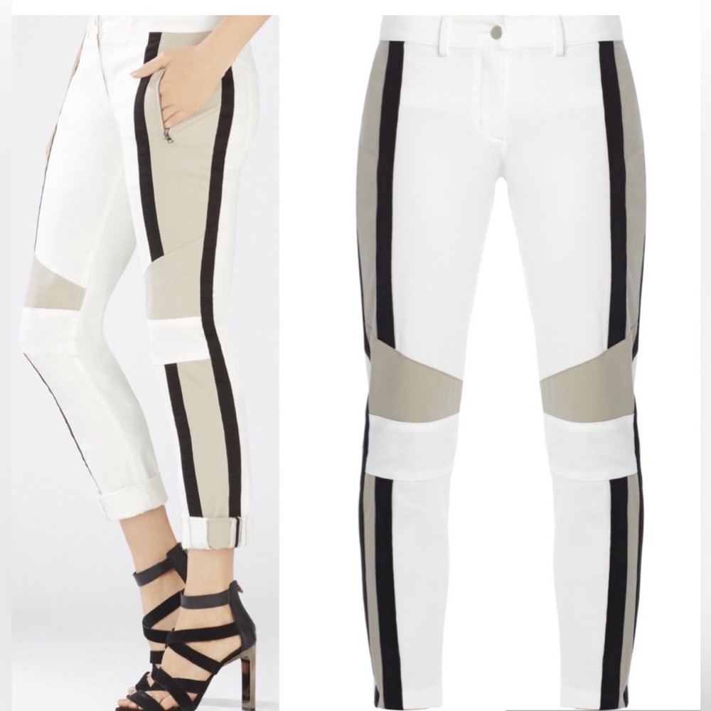 BCBG Maxazria Women’s Ivan Colorblocked Moto Pant - Size 29